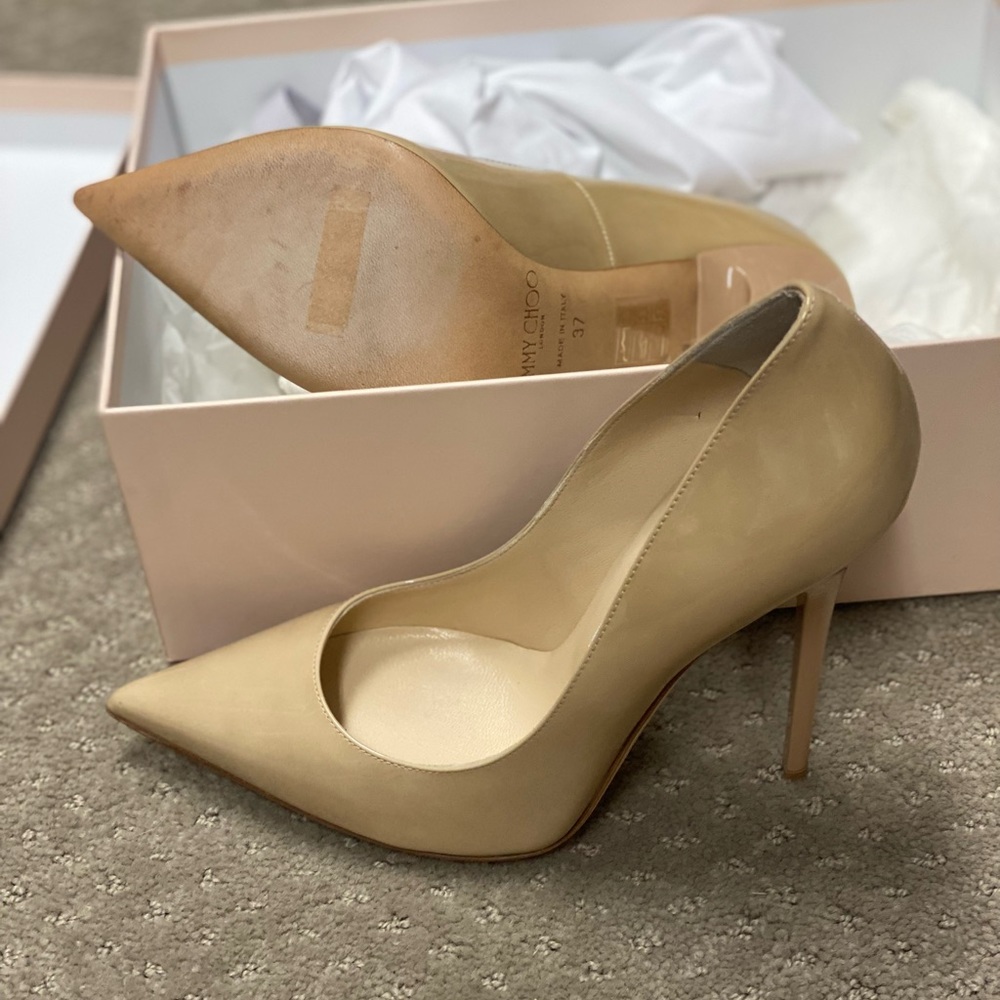 Jimmy Choo Patent Leather Anouk  sz 37 - Picture 3 of 3